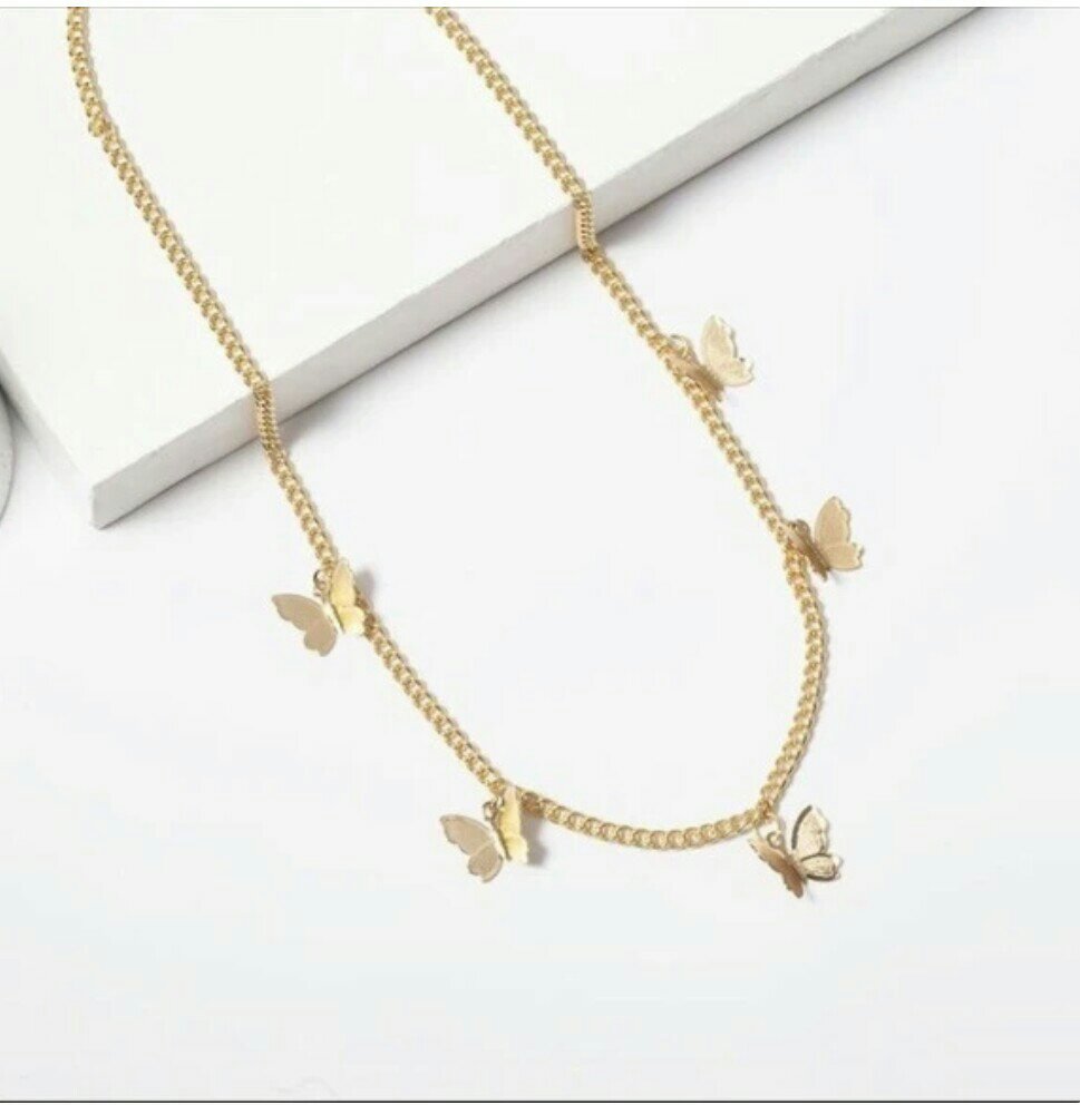 Butterfly choker necklace 